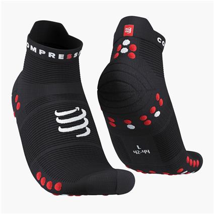Compressport Pro Racing V4.0 Run Low - Preto - Meias Homem