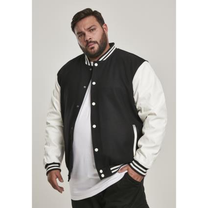 Urban Classics Casaco Old School College M Black / White