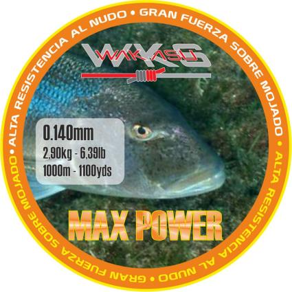 Wakasu Monofilamento Max Power 1000 M 0.280 mm Red