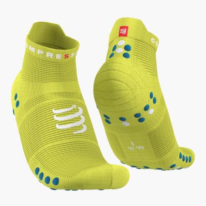 Compressport Pro Racing V4.0 Run Low - Verde - Meias Homem