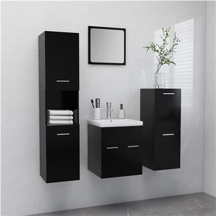 Conjunto de Móveis VIDAXL 3071082 (Preto - Aglomerado de Madeira - 41x38.5x46 cm)