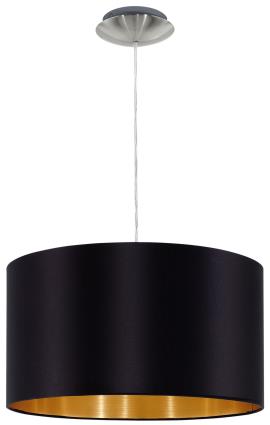 Candeeiro de teto suspenso MASERLO PRETO OURO