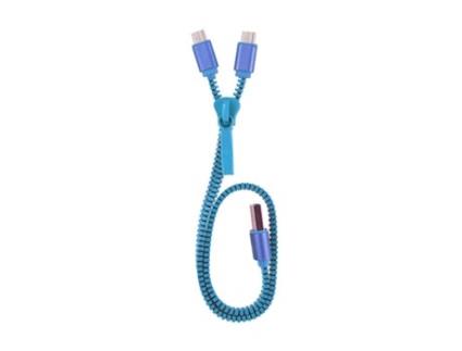 Cabo  Zip (USB - 2 Micro-USB - 0.35m - Azul)