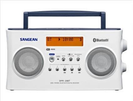 Rádio  DPR-26BT (Branco - Digital - DAB+ / FM RDS - Bateria)