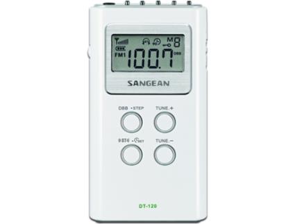 Rádio  DT-120 (Branco - Digital - AM / FM - Pilhas)