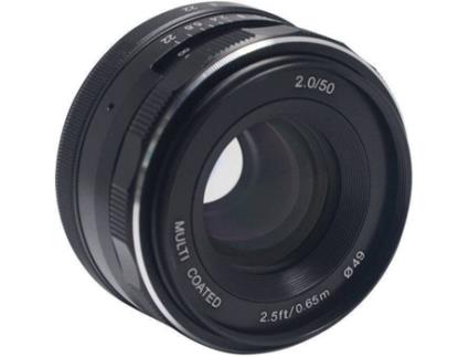 Objetiva  MK-E-50-2.0 50mm f 2.0 para Micro Four Thirt