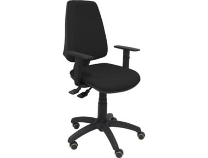 Silla de Oficina Elche S bali negro brazos regulables ruedas de parquet