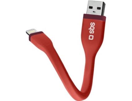 Cabo  Mini (USB - Lightning - 0.12m - Vermelho)