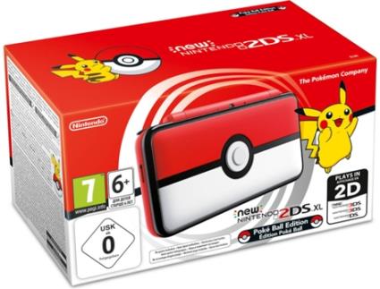 Consola Portátil  New 2DS XL Pokéball (Branco e Vermelho)