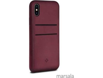 Capa iPhone X, XS  Pockets Marsala Vermelho