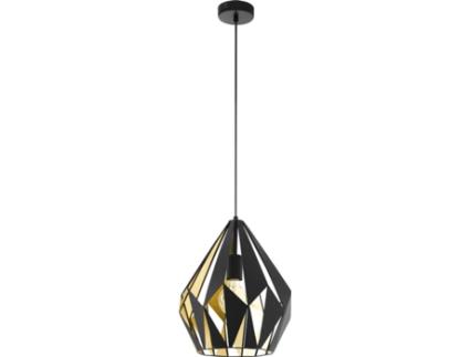 Candeeiro de teto Carlton 1 Preto Dourado (Ø31 cm) (Recondicionado B)