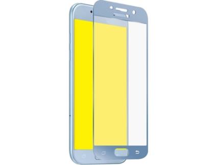 Película Vidro Temperado Samsung Galaxy A5 2017  Full Cover Azul Prateado