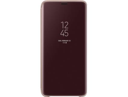 Capa  Galaxy S9+ Clear View Dourado