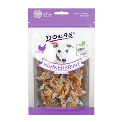 Dokas snacks de frango e peixe para cães e gatos - 220 g