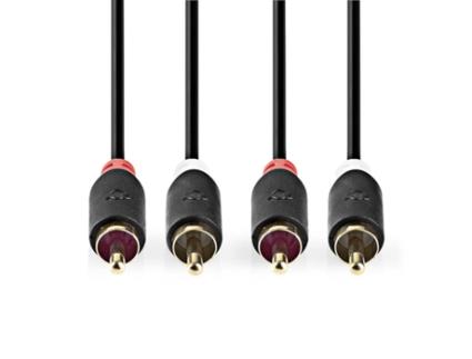 Cabo de Áudio Estéreo | 2x Rca Macho | 2x Rca Mac.