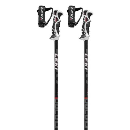 Leki Alpino Poloneses Bold Lite S 115 cm Black / Fluorescent Red / White