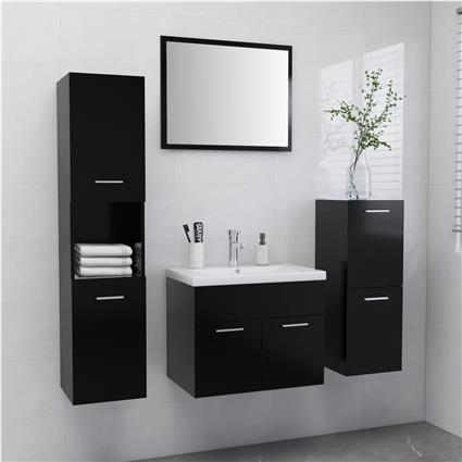 Conjunto de Móveis VIDAXL 3071091 (Preto - Aglomerado de Madeira - 60x38.5x46 cm)