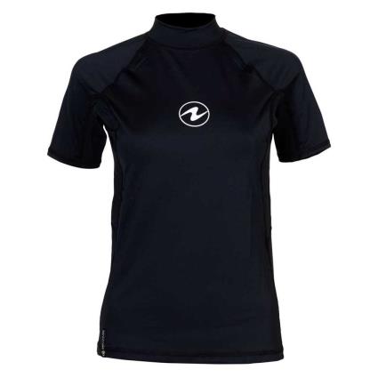 Aqualung Mulher De Manga Curta Rashguard Sf L Black / White