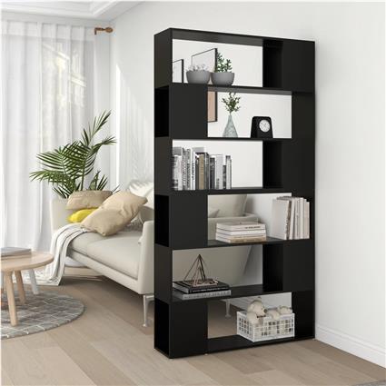 vidaXL Estante/divisória 100x24x188 cm preto