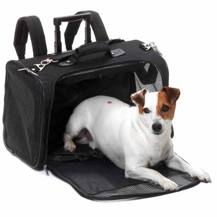 FLAMINGO Saco transp. animais Smart Trolley 54x25,5x36,5cm preto 31470