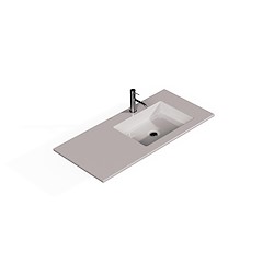 Lavatório GEL COAT 100CM DIREITA BRANCO BRILHO