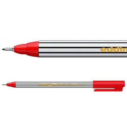 EDDING Marcador 89, Ponta Fina de 0,3 mm, Vermelho