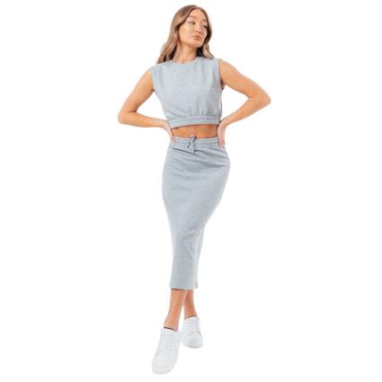 Justhype Sweat Midi Skirt Loungewear Set Labon007 Skirts EU 40 grey