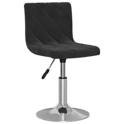 vidaXL Cadeira de jantar giratória veludo preto