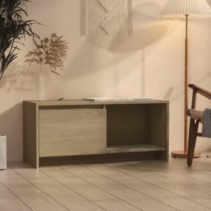 vidaXL Móvel de TV 90x35x40 cm aglomerado cor carvalho sonoma