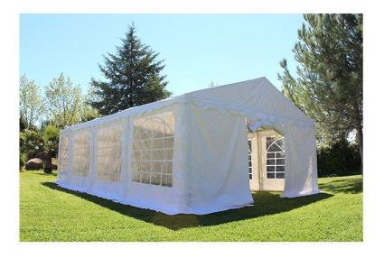 Tenda 8x5 mt Impermeável em PVC - Tenda para Festas Branco