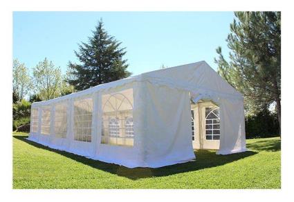 Tenda 10x5 mt Impermeável em PVC - Tenda para Festas Branco