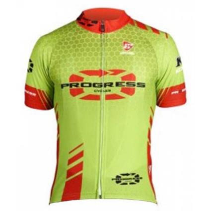 Progress Jersey Manga Curta Mb 2017 M Green / Red