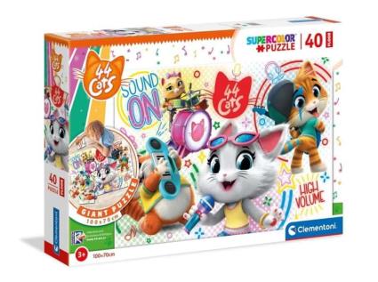 Clementoni - Puzzle 44 Gatos 40 Peças