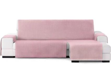Capa de Sofá Chaise Longue TODOPARAMICASA Calma Rosa (Braço Direito - 240 cm)