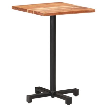 Mesa de Bistrô com Arestas Vivas 50x50x75 cm Acácia Maciça