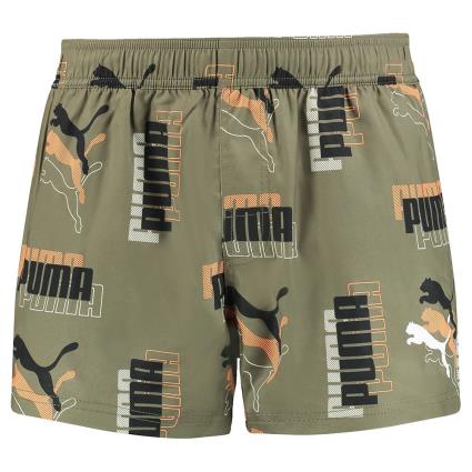 Puma Shorts De Natação Logo Print M Moss Green Combo