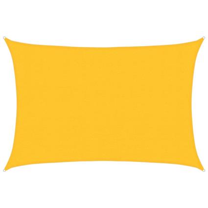 vidaXL Para-sol estilo vela 160 g/m² 3x5 m PEAD amarelo