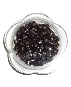 Anillas Canulas para Extensiones Castao Oscuro 100 Unid