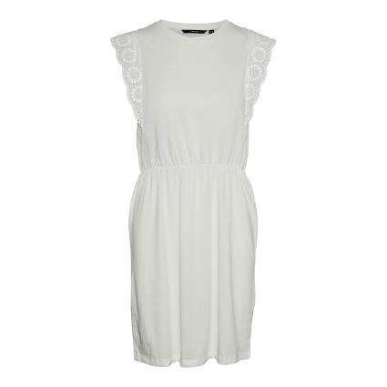 Vero Moda Vestido Curto Sem Mangas Hollyn Lace XL Snow White