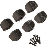 PRS Phase III Tuner Buttons Set of 6 Ebony w/ Black Screws