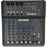 Mesa Mixera de 8 canais Alesis MultiMix 8 USB FX com FX 16 bits de gravação