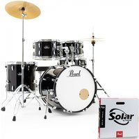 Pearl Roadshow 5pc Fusion Drum Kit w/Sabian Cymbals Jet Black