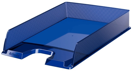 Esselte Europost Bandeja Portadocumentos - Plastico Transparente - Formato Vertical - A4 - Color Azul Marino Translucido