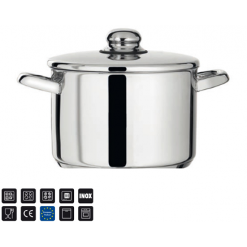 Panela Open Home 24cm Inox Alto 15cm 6.60l - Ménage