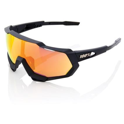 100percent Oculos Escuros Espelho Speedtrap Red Multilayer Mirror Soft Tact Black