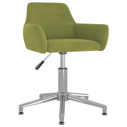 vidaXL Cadeira de escritório giratória veludo verde-claro