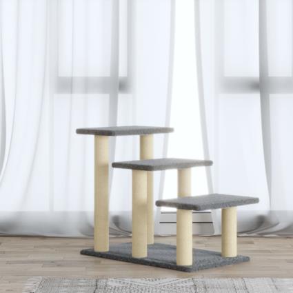 vidaXL Árvore gatos c/ postes arranhadores sisal 50,5 cm cinza-claro