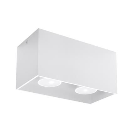 Aplique de teto quad branco gu10