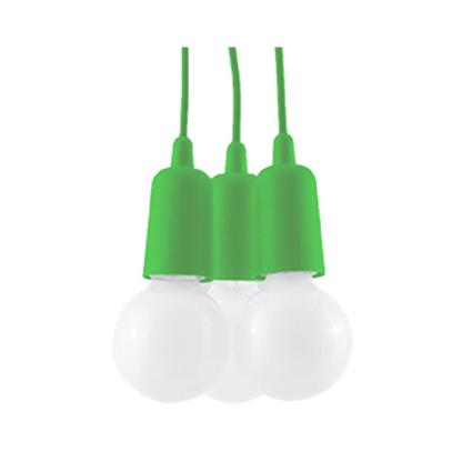 Candeeiro de teto diego 3 verde e27