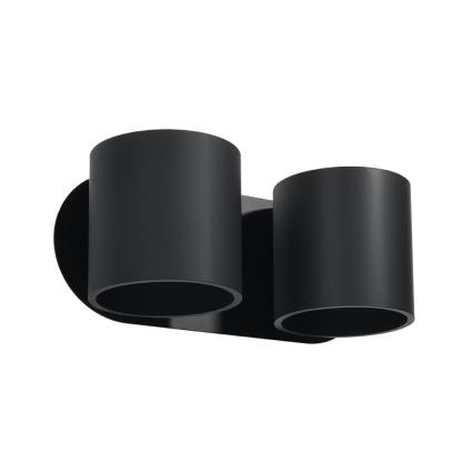 Aplique de parede orbis 2 preto g9